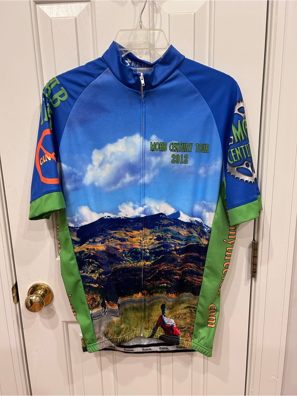 Moab Century Tour 2012 Scenic Cycling Jersey - Blue & Green